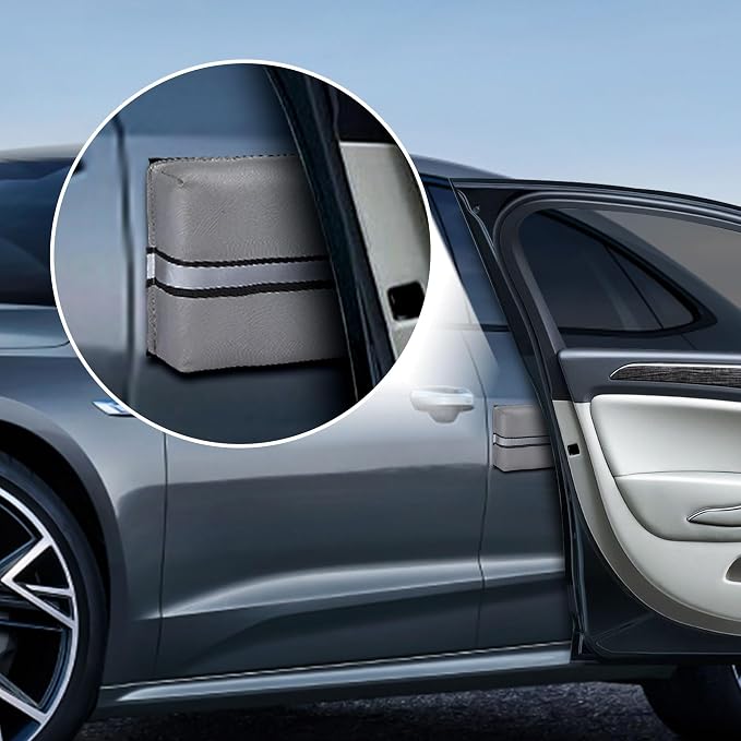 Magnetic Car Door Dent Protector Removable Car Door Guard - Prevents Dents and Scratches for Vehicles (Silver Gray) - Image 2