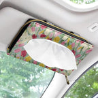 Biyejit Car Visor Tissue Holder, Tulip Flowers Car Visor Napkins Box Holder, Tissue Dispenser for Car Decoration, Suitable for Most Cars, 1 Pack - Image 2