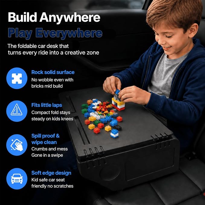 Car Desk for Tesla Model 3 Y, Foldable Tesla Desk for Laptop, Car Table Tray for Tesla Passenger Seat, Tesla Table Travel Tray for Kids, Food & Tablets, Tesla Tray Long Trip Essentials - Image 4