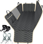 Lassie Dog Car Seat Covers for Back Seat with 2 Seat Belts, Universal Fit | Triple-Layer Waterproof Armor,Premium Visual Mesh Window,Non-Toxic Anti Slide Silicone Base,Rugged Protection,Easy Removal by Lassie