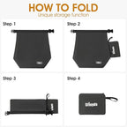 Pet Food Storage Bag Dog Food Travel Bag with 2PCS Collapsible Dog Travel Bowls Waterproof Kibble Storage Container for Road Trips Camping (Black, Small) - Image 6