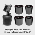 WeatherTech CupFone, Universal Cup Holder Phone Mount for Cars – Adjustable & Secure Fit with Open Access for Charging – Compatible with iPhone, Android - Black - Image 4