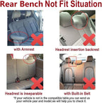 Flying Banner Car Seat Covers Full Set Front Seats and Rear Bench Polyester car seat Protectors Black Gray Purple airbag Compatible Rear Bench Split (Black Red) - Image 4