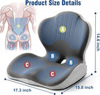Car Seat Cushion Office Chair Cushion with Lumbar Support Pillow | Ergonomic Seat Cushion for Relieve Sciatica & Tailbone Pain, Ideal for Car Driving Truck Office Chairs Wheelchairs Home Use - Image 8
