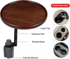 Car Desk 360° Rotating Wood Cup Holder Table for Car Center Car Accessories Car Tray for Laptop Compatible with Most Vehicle - Image 5