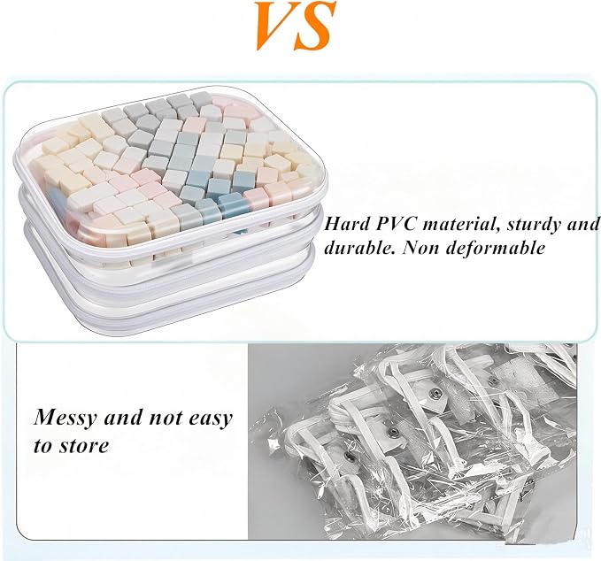 4 pcs Clear Hard Shell Zipper Case, White | Water-Resistant, Travel Makeup Bag, Diaper Bag Organizer Pouches, Clear Toiletry Bags - Image 4