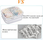 4 pcs Clear Hard Shell Zipper Case, White | Water-Resistant, Travel Makeup Bag, Diaper Bag Organizer Pouches, Clear Toiletry Bags - Image 4