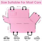 Waterproof Dog Car Seat Cover for Back Seat, Pet Hammock- L, Pink/Grey | Durable waterproof hammock with nonslip design & storage pockets. Protects seats from scratches, fits cars, SUVs & trucks. - Image 2