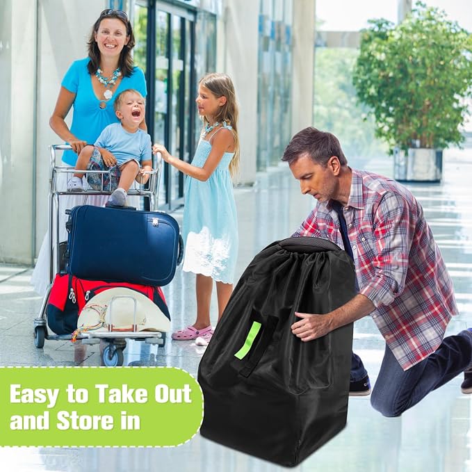 Car Seat Bags For Airplane Travel, Durable Carseat Cover For Air Travel Car Seat Travel Bag with Shoulder Straps and 2pcs Luggage Tags For Airplane - Image 6