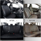 Faux Leather Seat Covers for 2022-2026 Toyota Corolla Cross,Non-Hybrid | Full Set Suv Seat Cushion for Corolla Cross L/XLE/LE,Luxury Waterproof Car Seat Protector,Factory Look,Black-Diamond - Image 5