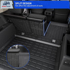 Rongtaod Floor Mats Set for 2013-2024 Toyota 4Runner 5 Seats | without Sliding Tray, Trunk Mat Cargo Mat Cargo Liner TPE All Weather Back Seat Cover Protector 2023 4 Runner Accessories - Image 9