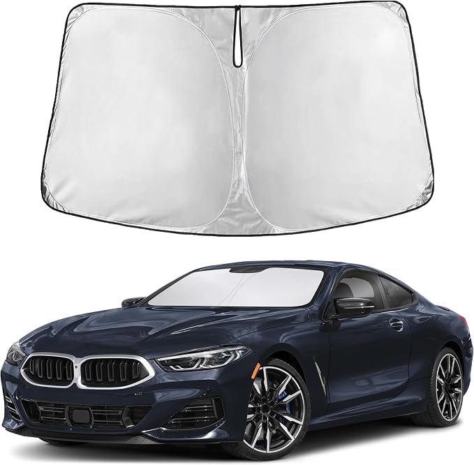 EcoNour Windshield Sunshade Compatible for BMW 8 Series 1991-2024 2025 2026 | Sun Visor for Front Windshield & Window Sun Shade Cover, UV Heat Blocker & Protector, Car Accessories by EcoNour