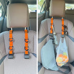 Car Headrest Hooks, Backseat Storage Organizer Hangers, Universal Vehicle Seat Back Hooks, 4 Pack (Orange) - Image 6