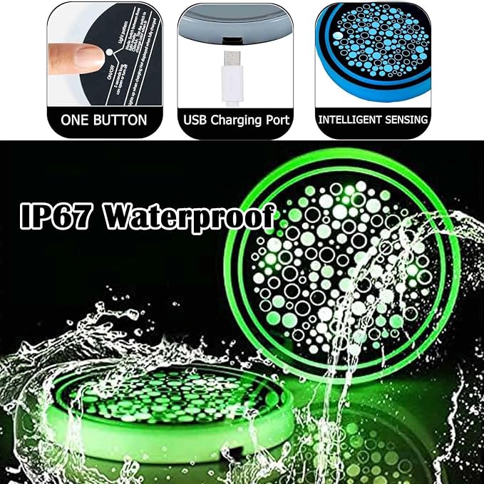 2PCS LED Car Cup Holder Lights, Light up Car Coasters for Cup Holders | 7 Color-Changing Light Up Cup Holder Insert Coasters, Waterproof Car Accessories for Teens, Car Gifts for Men & Women - Image 3