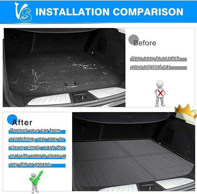 Powerty Trunk Mat for Buick Envision 2016-2020, All Weather TPE Cargo Mat Liner for Envision Rear Trunk - Image 5