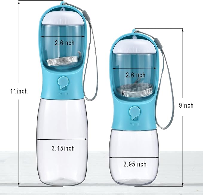 Cibaabo Dog Water Bottle Portable with Food Container & Filter for Travel | Feeding & Hydration | Travel Puppy Water Bowl | Portable Pet Dispenser | Girl Dog Accessories | for Hiking Camping Beach - Image 6