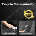Coverland Premium Car Seat Covers Full Set Waterproof Interior Protector | Airbag Compatible Non-Slip Seat Cover for Q8, GV70, Sportage, Crosstrek, Outback, Tucson [Full set Black-Size Chart X55] - Image 7