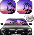 Gven Windshield Sun Shade for Car 2-Piece Foldable Sunshade for Front Windows, Blocks UV Rays, Automotive Interior Sun Protection Car Summer Accessories（Sunset,S） by Gven