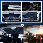 Windshield Sun Shade Umbrella Custom Fit for Volkswagen Tiguan 2018-2025 Foldable UV Protection Car Cover, Emergency Rain Shield & Dashboard Protector - Durable Auto Accessory - Image 5