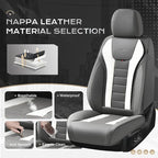 Coverado Car Seat Covers, Front Covers for Cars, Car Seat Cover Front Seats, Automotive Seat Cover, Waterproof, Leather Car Seat Cushion, Universal Interior Covers Seat Protectors for Most Cars - Image 2