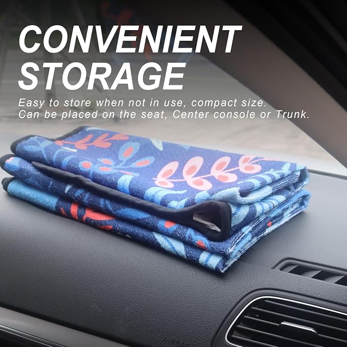 Sweat Towel Car Seat Cover Protector Front Seats for Gym Workout, Running, Swimming, Beach and Hiking, Waterproof Universal Seat Cover for Car, Trucks, Van & SUV (1, Dinosaur, Front) - Image 5