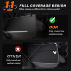 AOMSAZTO Car Seat Cover Fit for Tesla Model 3 2024 2025 (Not for Performance) - Full Set Black Seat Covers(with Armrest Cover) - Image 7