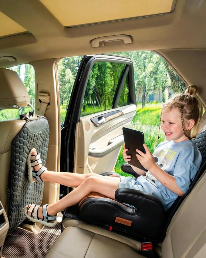 Set Seat Back Organizer & Car Seat Protector Hexy Waterproof & Non-Slip Protector for Child Car Cushion for Leather and Fabric Seats (Black) - Image 2