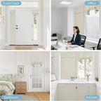 RYB HOME Blackout Door Curtain for Patio Front Tricia French Door Window | Thermal Insulated, Self Adhesive, Privacy, For Patio Kitchen Front Entry Front Back Door Glass Window, W30 x L69, 1 Panel - Image 9