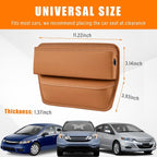 Ziciner Car Seat Gap Organizer, Premium Leather Auto Seat Storage Box, Vehicle Adjustable Front Seat Gap Filler, Car Seat Side Pocket Organizer for Phones, Glasses, Keys, Money, Cards (Khaki) - Image 2