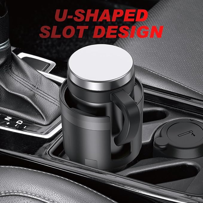 Frokom Cup Holder Expander for Car,Upgraded Car Cup Holder Expander Adapter with Offset Adjustable Base, Fit Most Large Bottles and Mugs-Yeti Ramblers 14/24/36/46oz, Hydro Flasks 32/40oz - Image 8
