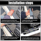 4PCS Car Door Sill Protector, Sport Anti-Slip Vehicle Door Edge Scratch Protection, Self-Adhesive Automotive Entry Guard Decoration Sticker, Universal for SUV RV Truck (Black) - Image 5