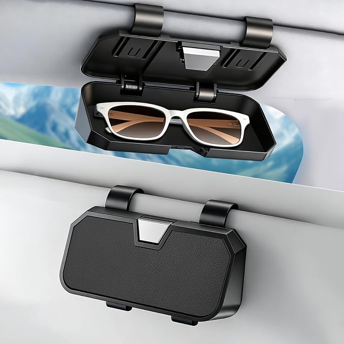 Sunglasses Holder for Car Visor Leather Eyeglasses Organizer Case for BMW X3 X5 X7 X1 3 4 2 5 Series Accessories by ERIVIS