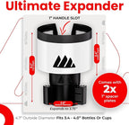 Integral Ultimate Car Cup Holder Expander with Adjustable Base - White | Fits Yeti 14/24/36/46oz, Hydro Flask 32/40oz, Ramblers, mugs & 3.4-4.0in bottles, rubber-tab adjustable base - Image 2