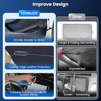 Windshield Sun Shade Umbrella Fit for Toyota Highlander 2020-2026 | Not for Grand Highlander Model, Foldable UV Protection, Emergency Rain Shield & Dashboard Protector - Durable Auto Accessory - Image 6