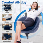 CushZone Extra Large Seat Cushion, Sciatica Support for Office Chair, Blue | Ergonomic Office Chair Cushion for Hip & Tailbone Pain Relief, Memory Foam Cushion for Car, Long Trip, Desk Chair, Lab - Image 6