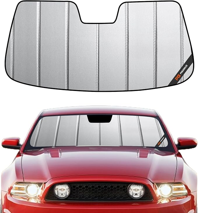 Pigenius Windshield Sunshade for Ford Mustang 2013-2014 Front Window Sun Shade- Safeguard by Pigenius