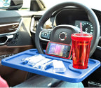 Steering Wheel Tray,Car Table Food Trays for Eating,Laptop Mount,Cars Desk for Driver,Fit Most Auto Vehicle Steering Wheels (Blue, Medium) - Image 5