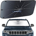 Windshield Sun Shade Umbrella for Jeep Wagoneer 2022-2026 Front Window | Heat-Reflective Window Shade, Umbrella Sunshade Cover Blocks Heat, Protects Interior, Vehicle-Specific Precision Fit by Fshaanys