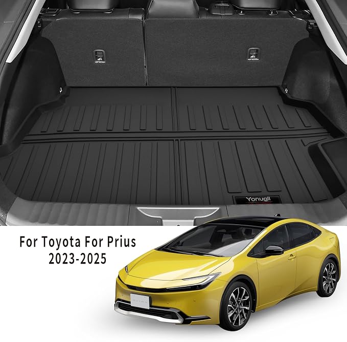 Custom for 2023-2025 2026 Toyota Prius & Prius Prime Hatchback (PHEV) Cargo Mats Trunk Liner All Weather TPE Protection Mat Accessories (for 2023-2026 Toyota Prius Hatchback) - Image 2