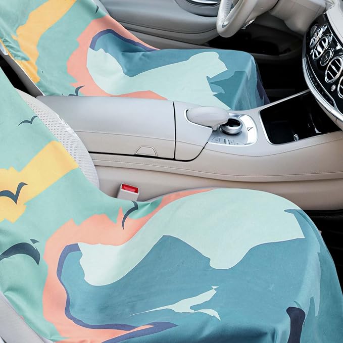 Hahafelt 8 Pack Car Seat Towel Cover with Storage Bag, Classic Combination | 63 x 32 in Car Towel Seat Cover Non Slip Waterproof, Gym Workout Swimming Running, Machine Washable Sweat Absorbent Protector - Image 5