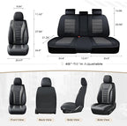Coverado Car Seat Covers, Front Covers for Cars, Car Seat Cover Front Seats, Automotive Seat Cover, Waterproof, Leather Car Seat Cushion, Universal Interior Covers Seat Protectors for Most Cars - Image 6