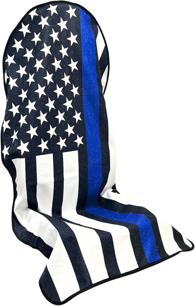 Waterproof Car Seat Cover for Front Seats, Protector for Cars SUVs Trucks, Sweat Towel Seat Covers Bucket for Gym,Workout,Beach,Hiking,Running (American Flag Black, 1PC) by Hirritale