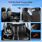 Fit CX-50 Seat Covers Custom Fit for Mazda CX-50 2023-2026, Full Set | Premium Leather Full Coverage Protectors, Waterproof, Breathable, Scratch Resistant, Easy Wipe, Airbag Compatible, Black - Image 2