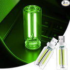 iFunyLED Car Interior USB LED Night Light, Portable Touch dimmable Car Ambient Lighting Kit, Retro Mini Transparent Glass Bottle Lamp Decorations for Vehicle Camping Bedroom Hallway, Pack of 2(Green) by iFunyLED