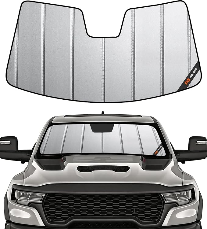 Pigenius Windshield Sunshade for Ram 1500 2025-2026, Custom Front Window Sun Shade - Safeguard by Pigenius