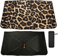 Leopard Print Windshield Sun Shade Umbrella Foldable Animal Car Front Window Sunshade Blocks UV Rays Heat Keep Vehicle Cool (55" x 27.5") by Oarencol