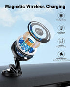 ZBF Magnetic Wireless Car Mount Charger, 15W Fast Charging for MagSafe Car Mount,Magnetic Car Phone Holder Mount, Car Cell Phone Holder Fit iPhone 17 16 15 14 13 12 All Smartphones - Image 2