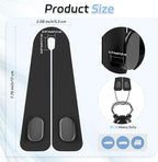 Car Seat Headrest Hooks, 4PCS Universal Car Purse Hook Leather Car Bag Hook | Black Car Bag Purse Holder with Double Metal Hooks for Handbags, Grocery Bags, Bottles, Phones - Image 2