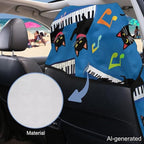 Horeset Piano Cat Car Towel Seat Cover Easy to Install Car Seat Cover Front Seats Only Soft Interior Accessories Sports Towel Seat Protection for SUV Trucks Cars Sedan Van - Image 6