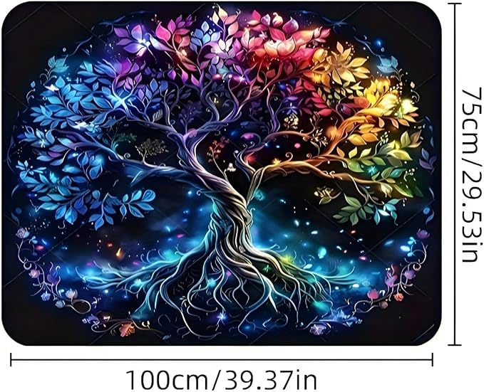Universal Car Trunk Mat 29" x 39", Colorful Tree of Life All Weather Trunk Protection Cargo Liner, Durable Cargo Mat Rear Trunk Liner, Stylish Vehicle Interior Accessories Suitable for Most Car Models - Image 2